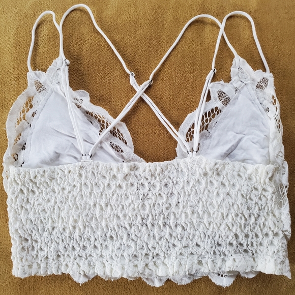 FREE PEOPLE ll White Adella Bralette - Picture 2 of 3